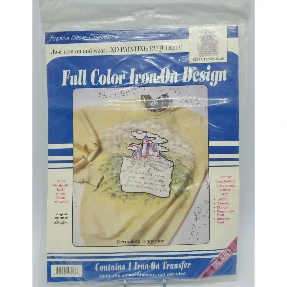 Fashion Show Originals "Fantasy Castle" Full Color Iron On Design New Old Stock
